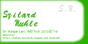 szilard muhle business card